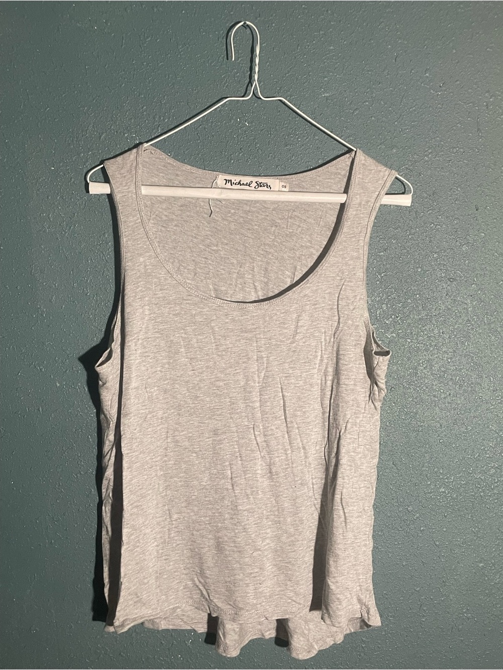 Michael Stars Women's Light Gray Scoop Neck Tank Top